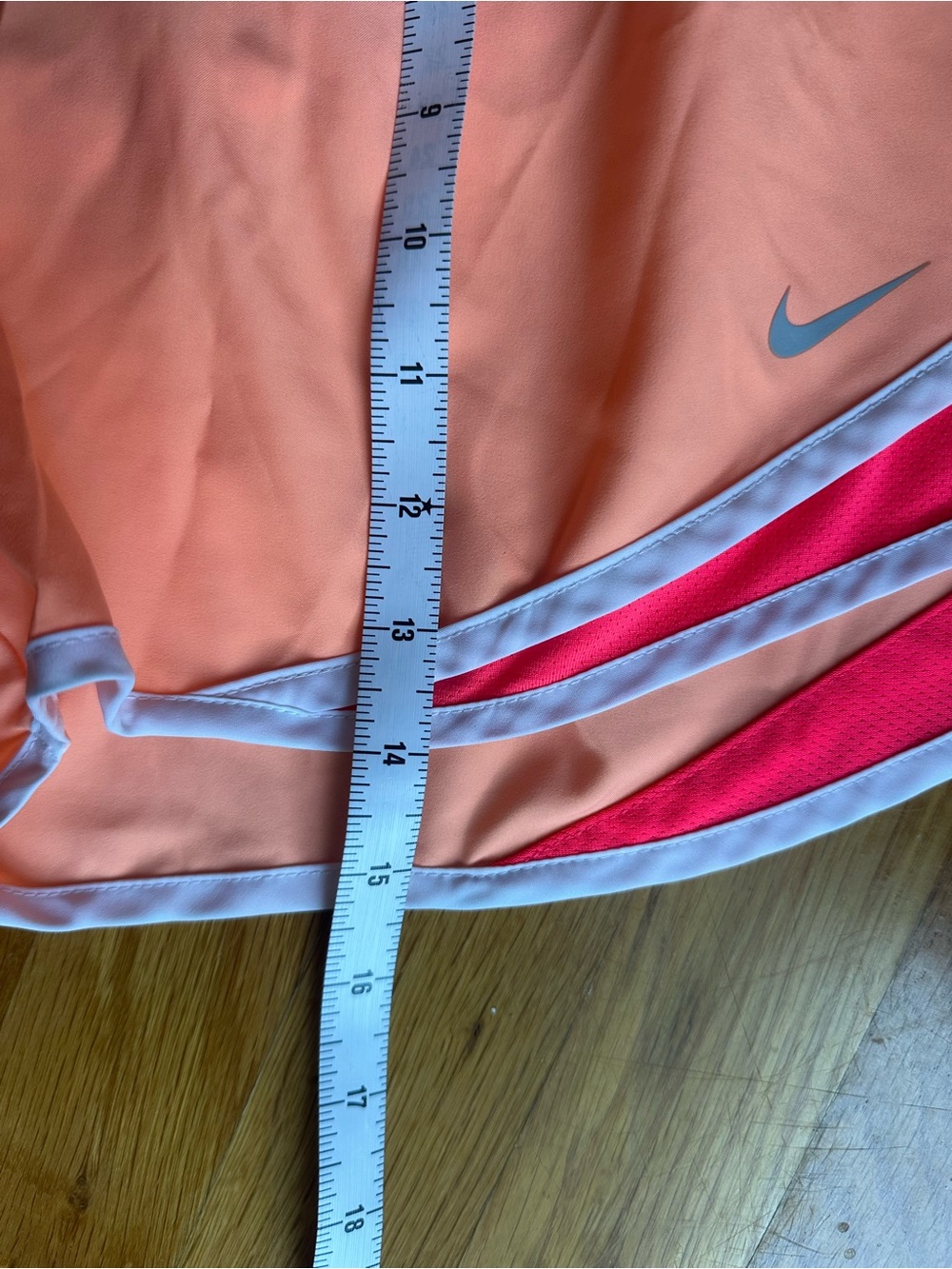 Nike Tempo Womens XL Dri-FIT Running Shorts Pink Coral Orange Lined - Picture 4 of 6